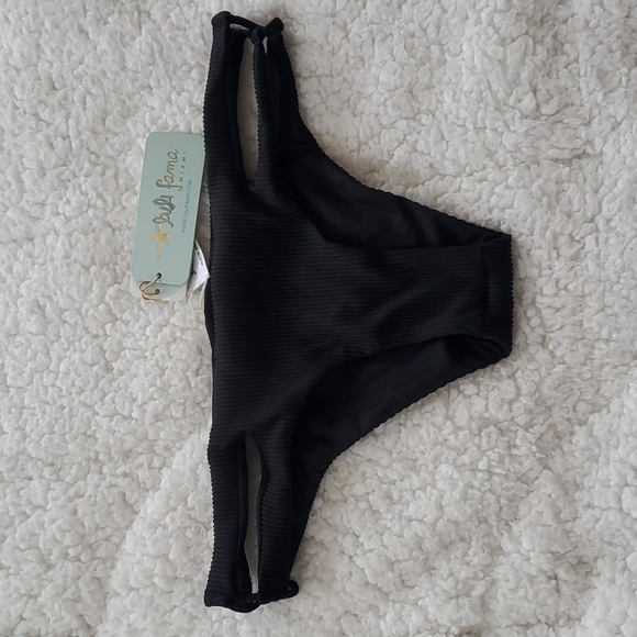 Luli Fama Triana Rib Zig Zag Moderate Bottoms Black